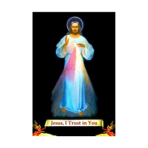 24&quot;x36&quot; DIY DIGITAL DOWNLOAD Jesus Divine Mercy Faustina English Poster, Printable Picture
