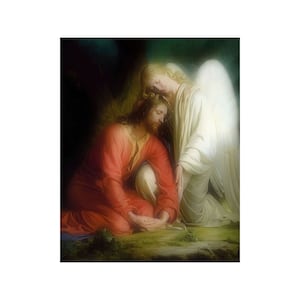 16&quot;x20&quot; 8&quot;x10&quot; and 4&quot;x5&quot; Lot of 3 DIGITAL DOWNLOAD Jesus Christ Agony in the Garden Gethsemane Bloch Catholic Printable download Picture