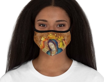 Our Lady of Guadalupe Virgin Mary Mexico Fitted Polyester Face Mask