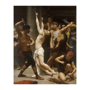 Jesus Scourging at the Pillar Print: Passion of Christ, Stations of the Cross (Digital Download)