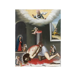 16"x20" 8"x10" and 4"x5" Lot of 3 DIGITAL DOWNLOAD Jesus Scourging Flagellation Passion of Christ Printable download Picture
