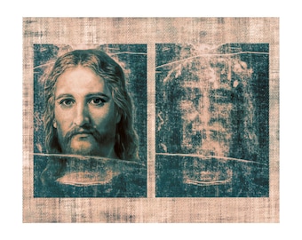 Grabtuch von Turin Heiliges Gesicht Digital Art Print (8x10)