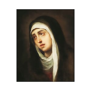 16&quot;x20&quot; 8&quot;x10&quot; and 5&quot;x7&quot; Lot of 3 DIGITAL DOWNLOAD Our Lady of Sorrows Virgin Mary Catholic Saint Printable download  Picture