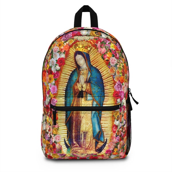 Notre-Dame de Guadalupe Sac à dos catholique mexicain Vierge Marie Mexique (fabriqué aux États-Unis)