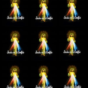 8&quot;x10&quot; Digital DIY Print Spanish Jesus Divina Misericordia Printable Sheet of 9 Catholic images