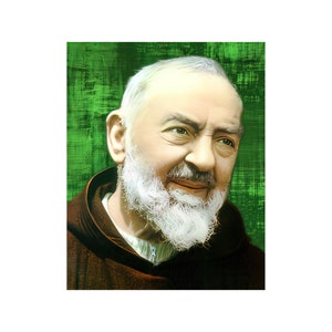 8&quot;x10&quot; DIGITAL St Padre Pio Catholic Saint DIY Poster Digital Printable Picture A-092521