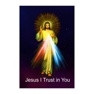 24&quot;x36&quot; DIY DIGITAL DOWNLOAD Jesus Divine Mercy English Poster, Printable Picture