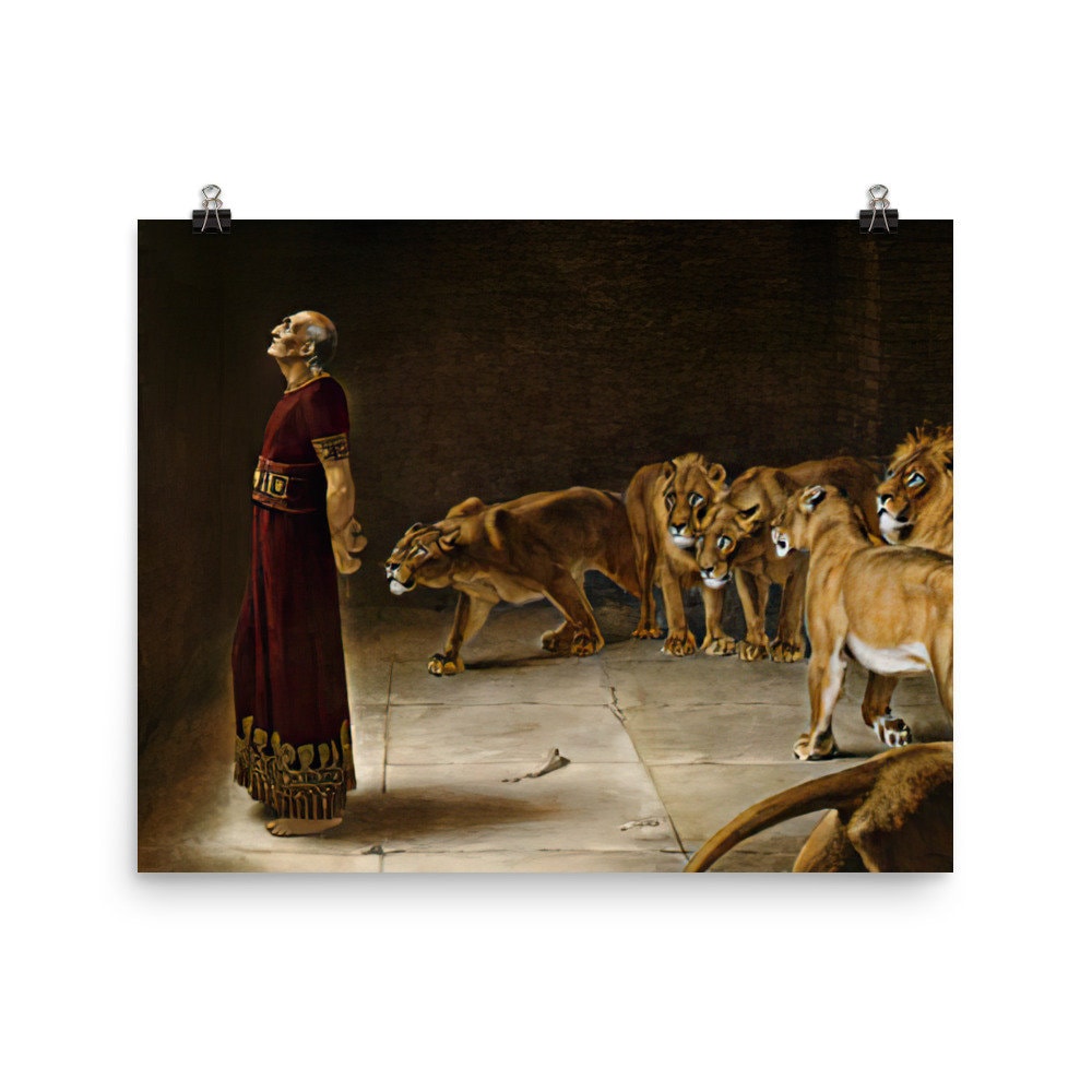 ライオンの穴のダニエル 聖書の一節 聖書の英雄たち 聖人 - Etsy 日本