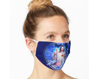 Jesus Divine Mercy Sacred Heart - I Trust in You - Faustina- Mask Face Cover 201