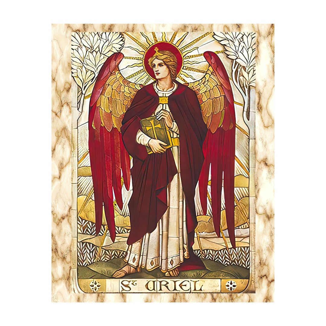 美品アンディ・レイキー☆大天使ウリエルUriel アクリル原画 サイン付き