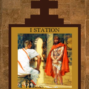 8&quot;x10&quot; inch 5 DIGITAL Downloads Jesus Passion Stations of the Cross 1 thru 5 Way of the Cross DIY Printable