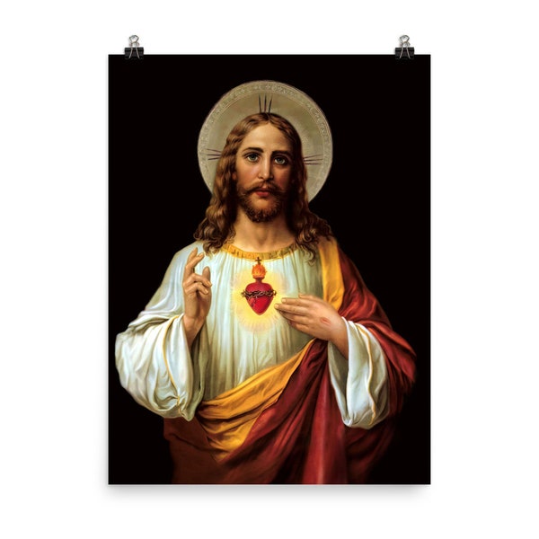 Sacred Heart of Jesus Traditional Poster