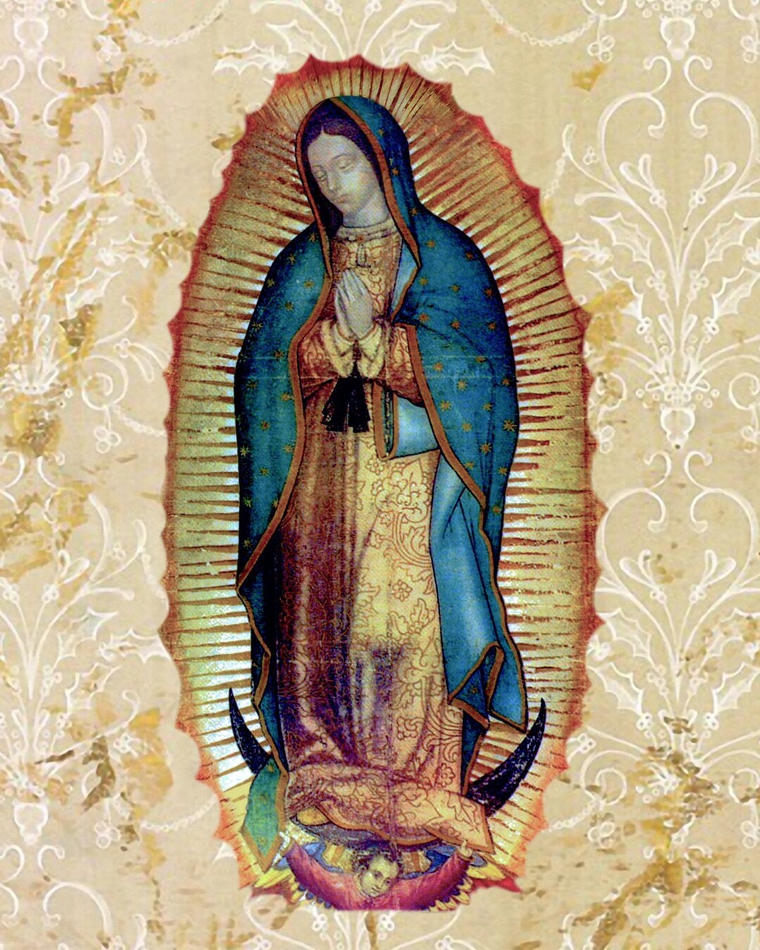 8"x10" DIY DIGITAL DOWNLOAD Our Lady of Guadalupe Virgin Mary Printable ...