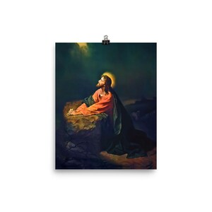 Jesus Gethsemane Agony in the Garden Mount Olives Heinrich Hofmann Poster