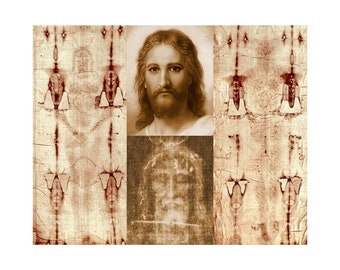 Jesus Shroud of Turin Holy Face Burial Cloth Print Picture Poster