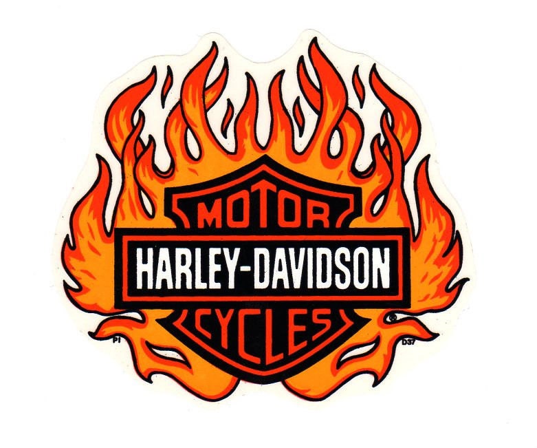 Silver & Black Harley-Davidson MC Bar Shield Decal Sticker Decal fairi –