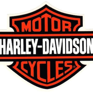 Harley Davidson 7-1/4&quot; INSIDE WINDOW Decal Sticker ~ Vintage 1990&#39;s Genuine Licensed Bar and Shield ~ Made in the USA!