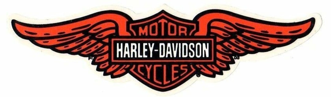 Vintage 1990s Licensed Harley Davidson Bar Shield Decal Sticker