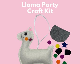 Felt Llama Christmas Ornament Craft Kit for Kids