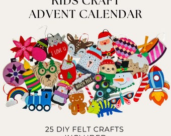 Kids Craft Advent Calendar 2025 Toddler Christmas Crafts Advent Calendar for Kids DIY Christmas Ornament Craft Kit Easy Crafts for Kids