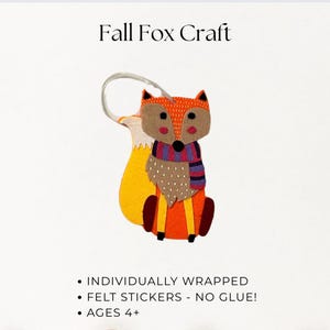Fox Craft Kit Thanksgiving Table Favors Thanksgiving Activities for Kids Thanksgiving Crafts Classroom Party Favors Easy Crafts Thanksgiving Gift Basket
