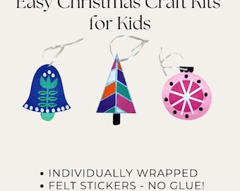 No‑Glue Felt Ornament Craft Kit for Kids (Age 4+) – Easy Holiday Crafts