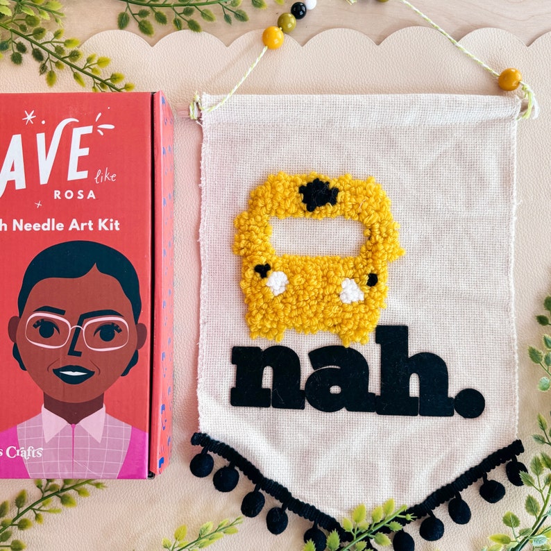 Girl Christmas Gifts for the Crafty Girl | Punch Needle Craft Kit themed around Rosa Parks | Perfect Holiday Gifts for Tweens