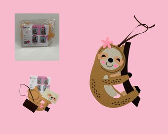 5-Minute Crafts Sloth Christmas Craft Kit for Kids Best Craft Kits for Kids Felt Sloth Christmas Ornaments for Classroom Party