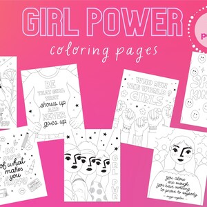 Girl Power Printable Coloring Book Printable Pages for Kids to Color ...