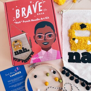 Girl Christmas Gifts for the Crafty Girl | Punch Needle Craft Kit themed around Rosa Parks | Perfect Holiday Gifts for Tweens