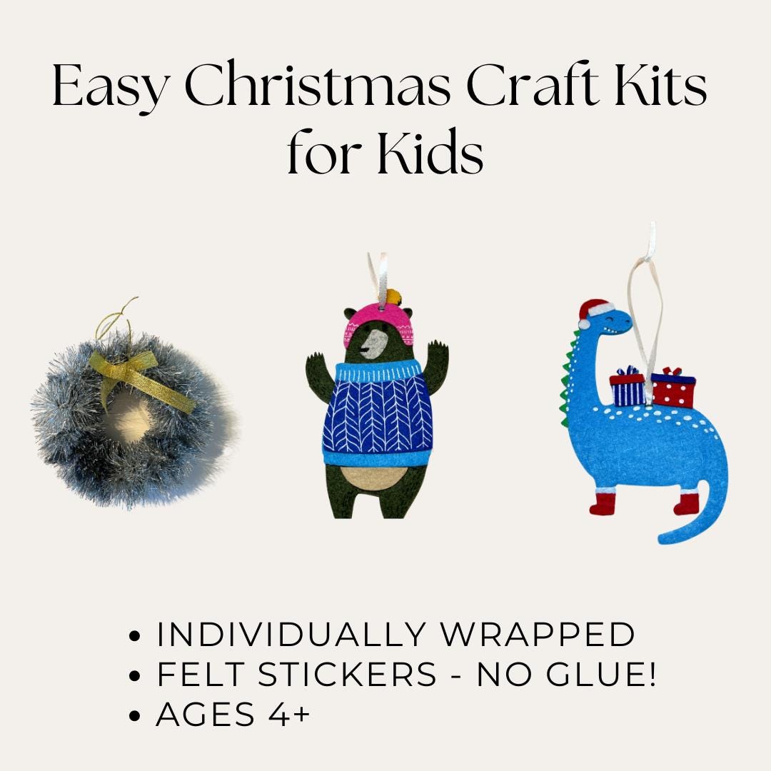 Christmas Ornament Craft Kit: No-glue Felt Stickers, Ages 4+ - Etsy