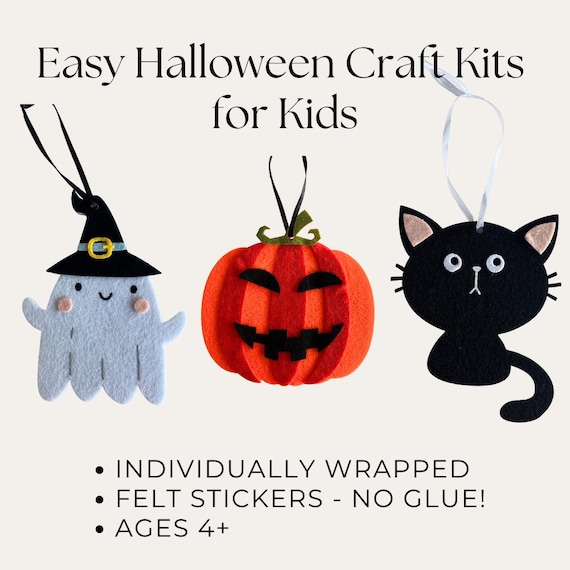 Halloween Party Favor Craft Kits for Kids Halloween Crafts for Classroom Halloween Party Easy Crafts for Halloween Party Kids Boo Basket
