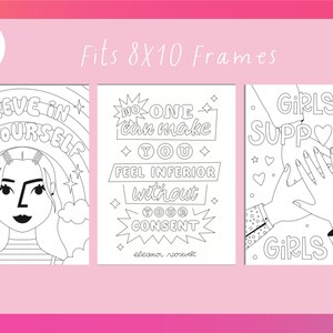 Girl Power Printable Coloring Book Printable Pages for Kids to Color ...