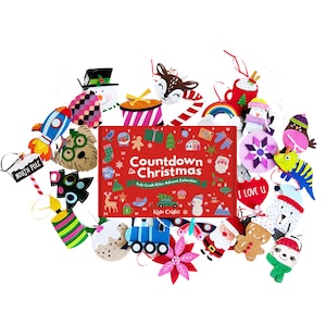 DIY Adventskalender mit 25 festlichen Bastelpackungen für Kinder, Adventskalender Kinder, Weihnachts-Adventskalender, Bastel-Adventskalender
