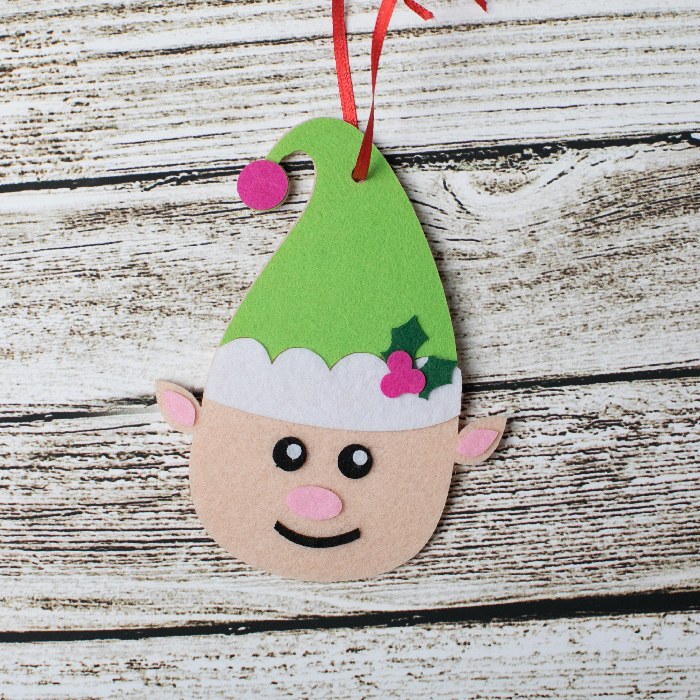 Felt Elf Ornament Elf Ornament Craft Kids Christmas Craft Etsy