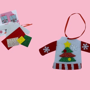 Bucilla Kit: 'ugly Sweaters' Felt Christmas Ornament Stitchery Kit, 86674,  Set of 6 Ornaments 