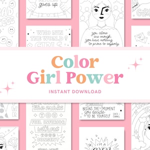 Inspirational Girls Coloring Book: Women&#39;s History Month Activity (Digital Download)
