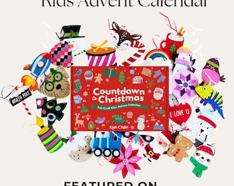 Felt Christmas Advent Calendar for Kids – DIY Ornament Crafts