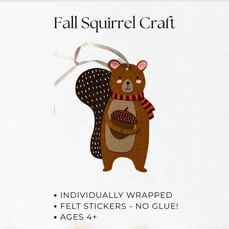 Thanksgiving Table Favors Thanksgiving Activities for Kids Thanksgiving Crafts Classroom Party Favors Easy Crafts Thanksgiving Gift Basket Squirrel Craft Kit
