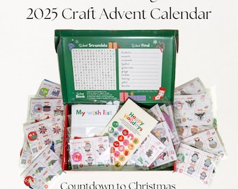 2025 DIY Felt Christmas Advent Calendar for Kids – 25 Self Adhesive Ornament Crafts, No Glue Needed Holiday Countdown Kit