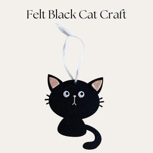 Black Cat Halloween Party Favor Craft Kits for Kids Halloween Crafts for Classroom Cat Halloween Party Easy Crafts for Halloween Party Kids Boo Basket