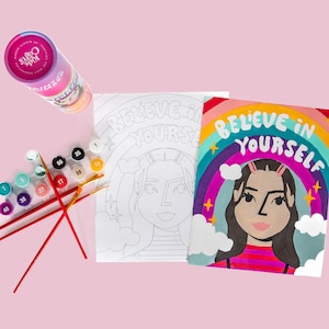 Believe In Yourself Paint-by-Number Kit: DIY Canvas Art for Kids