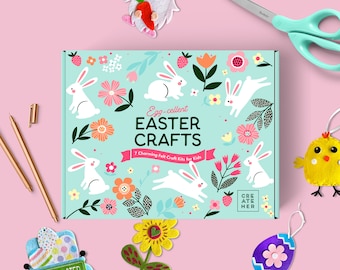 Felt Easter Ornaments Craft Kit: Kids Easter Basket Stuffer