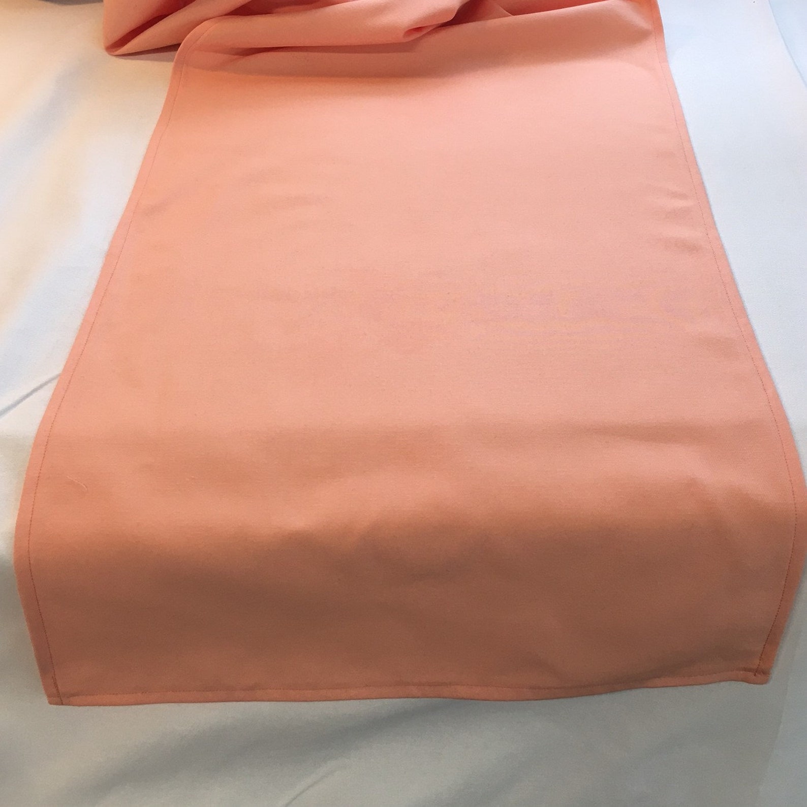 Table Runner Peach Linen 32 Lengths and Widths to Choose From Etsy