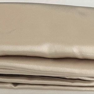 Cord Cover Taupe Satin Fabric Handmade in USA 100 Sizes Available