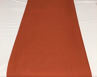 Burnt Orange - Terracotta - Cotton Twill Table Runner – Handmade USA - 56 Size Options