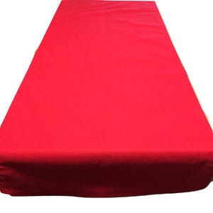 Bright Red Cotton Table Runner - Handmade in USA - 15 Sizes Available - Custom Length and Width - Winter Holiday Christmas Decor