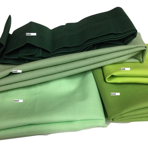 Cord Cover Green Cotton 6 Colors and 100 Lengths and Widths to Choose From