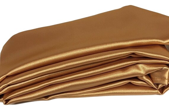 Cord Cover Antique Gold Satin 100 Lengths and Widths to Choose