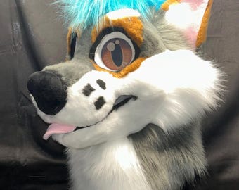 Cabeza de disfraz de coyote